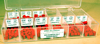 RED BUMPER FELT - ASSORTMENT WITH CASE