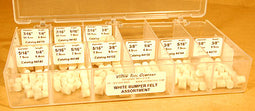WHITE BUMPER FELT - ASSORTMENT WITH CASE