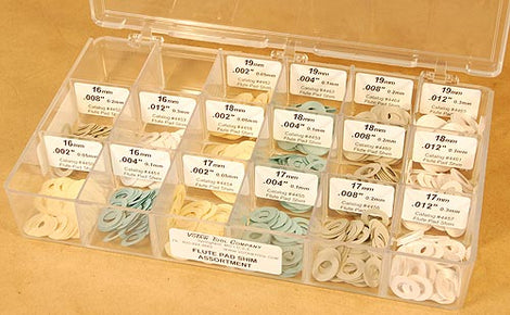 FLUTE PAD SHIM  ASSORTMENT WITH CASE