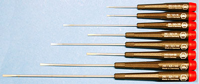 WIHA SLOTTED SCREWDRIVER - SET OF 8 - MICRO TO LARGE