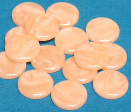 FINGER PEARL - 14.5mm CONCAVE - PLASTIC - CREAM