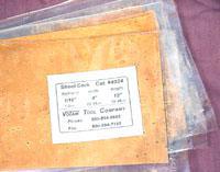 1/32" x 4" x 12" SHEET CORK ... (0.8mm)
